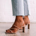 Women's Strappy 8.5cm High Heels Sandals - AM APPAREL