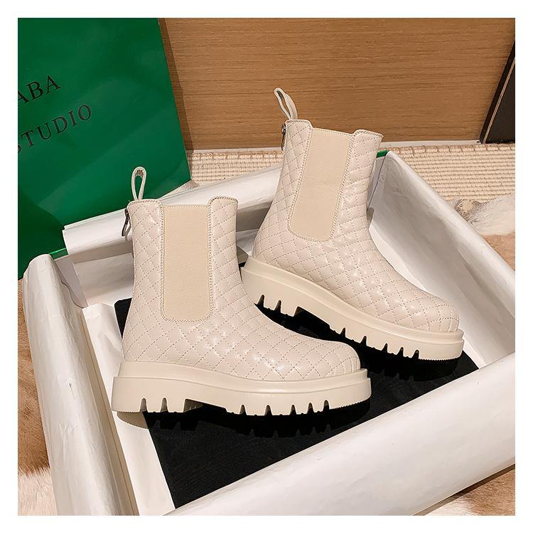 Women's Winter Faux Leather Snow Boots - AM APPAREL