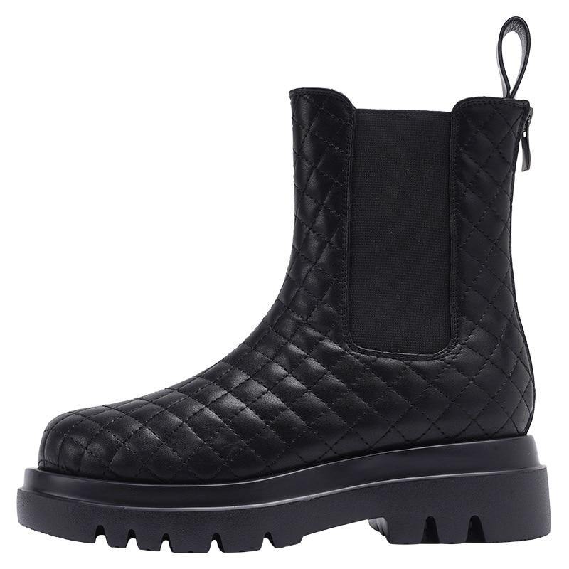 Women's Winter Faux Leather Snow Boots - AM APPAREL