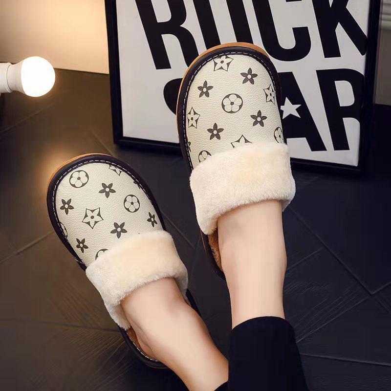 Women's Winter Indoor Cotton Furr Slippers - AM APPAREL