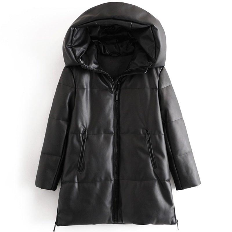 Women's Winter Zipper Parkas Long Coats - AM APPAREL