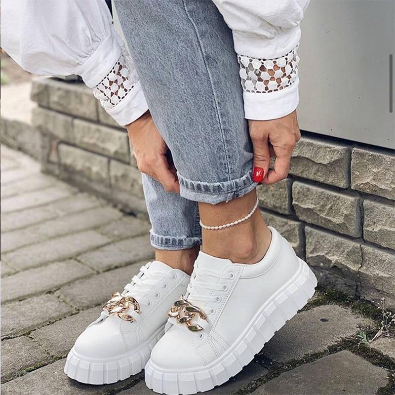 Women Sport Designer Lace-Up Sneakers - AM APPAREL